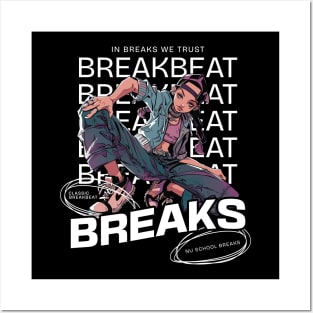 BREAKBEAT  - Breaks Girl (White) Posters and Art